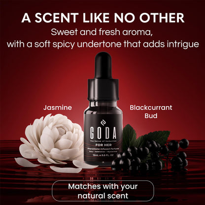 GODA Pheromones Perfume for Women – The Original – Long-Lasting Women's Fragrances with Jasmine and Rose, Vegan & Cruelty-Free – 15ml/0.50 fl. oz