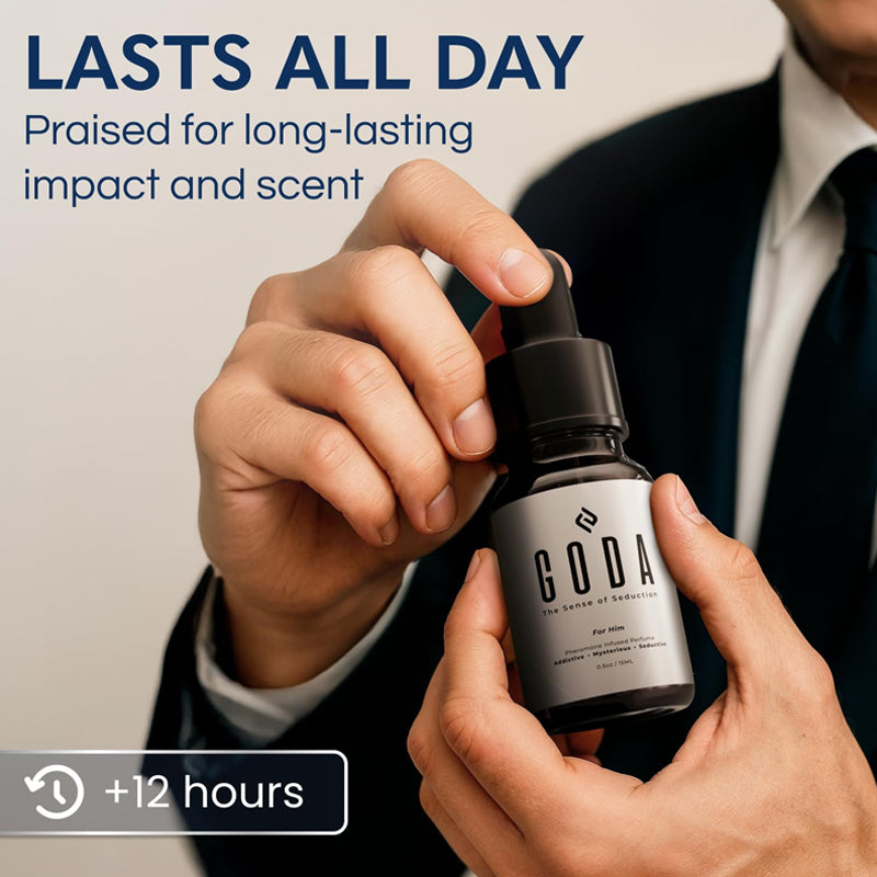 GODA Pheromones Cologne for Men Infused with Real Pheromones – Citrus and Lavender Scent – Sophisticated Fragrance for Confidence and Presence – Perfume for Men – 15ml/0.50 fl oz